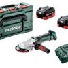 Metabo WF 18 LTX 125 QUICK 18V Li-ion Accu Platkop Haakse Slijper Set (2x 5.5Ah LiHD Accu) In MetaBOX - 125mm - 601306660