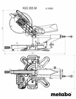 Metabo KS 305 M Afkortzaag - 2000W - 305 X 30mm - 619003000 -Metabo 07155bce79eb28f8a435e0dabf4eaa72