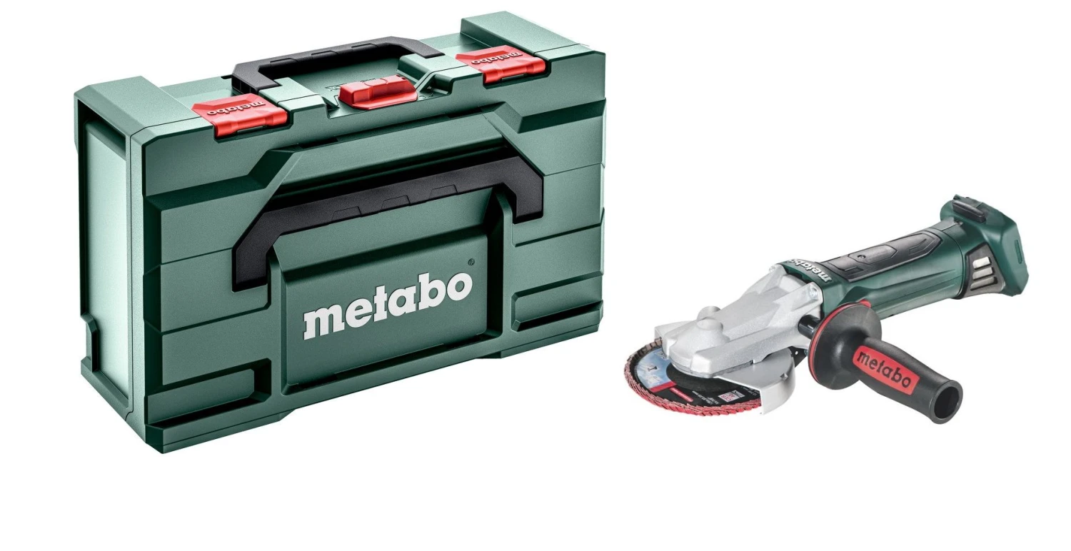 Metabo WF 18 LTX 125 QUICK 18V Li-Ion Accu Platkop Haakse Slijper Body In MetaBox - 125mm - 601306840 1 Metabo WF 18 LTX 125 QUICK 18V Li-Ion Accu Platkop Haakse Slijper Body In MetaBox - 125mm - 601306840