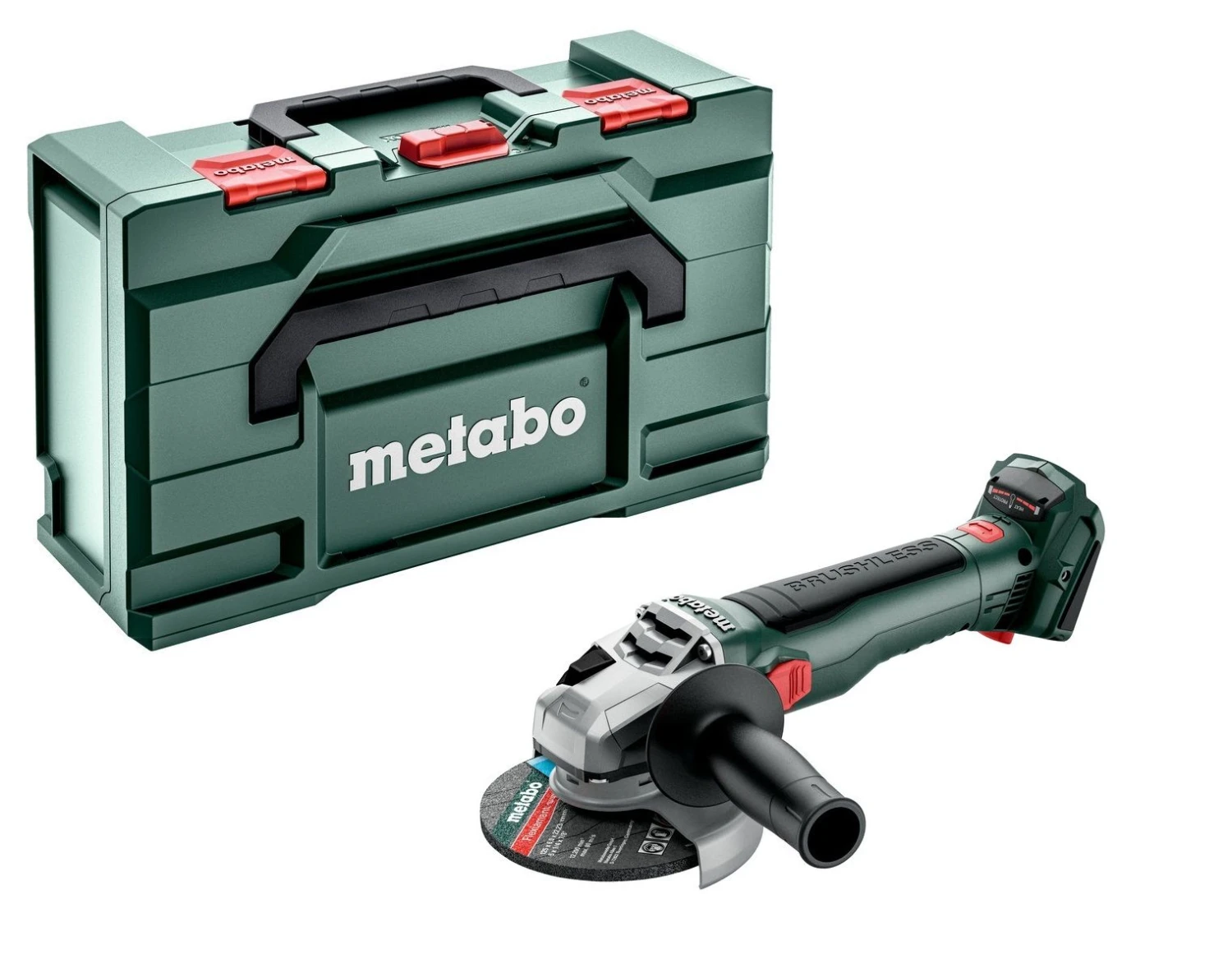 Metabo W 18 LT BL 11-125 18V Li-Ion Accu Haakse Slijper Set (2x Li-Power 4.0Ah) In MetaBox 5 Metabo W 18 LT BL 11-125 18V Li-Ion Accu Haakse Slijper Set (2x Li-Power 4.0Ah) In MetaBox - Afbeelding 5