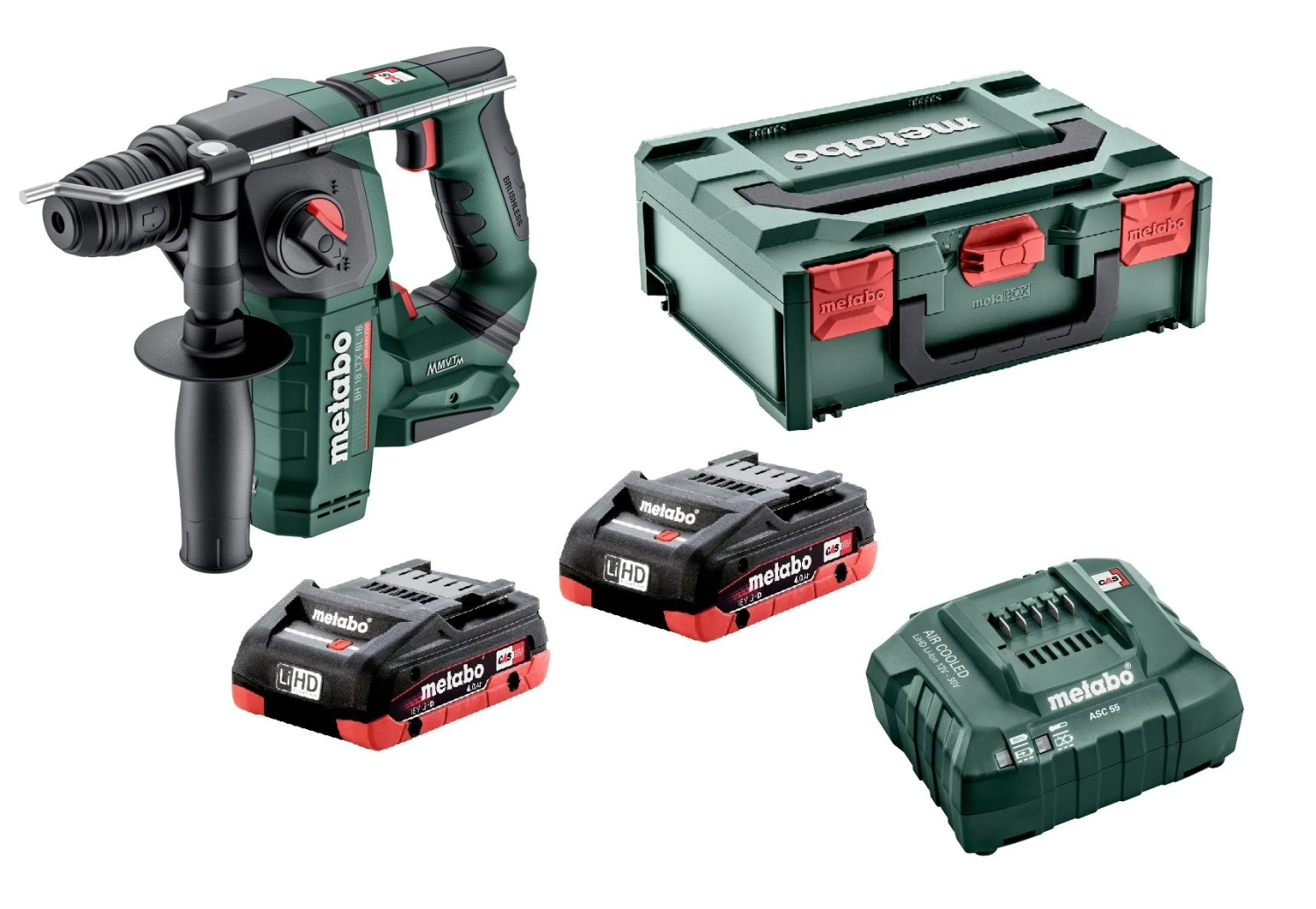 Metabo BH 18 LTX BL 16 18V Li-ion Accu SDS-plus Boorhamer Set (2x 4.0Ah Accu) In MetaBox - 1.3J - 600324800 1 Metabo BH 18 LTX BL 16 18V Li-ion Accu SDS-plus Boorhamer Set (2x 4.0Ah Accu) In MetaBox - 1.3J - 600324800
