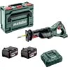Metabo SSE 18 LTX BL 18V Li-Ion Accu Reciprozaag Set (2x 5,2Ah Li-Power Accu) In MetaBox - 32mm - Koolborstelloos